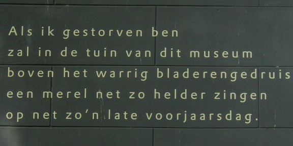 Poezie, gedicht, Tuin Dordrechts Museum, Jan Eijkelboom, Dordrecht