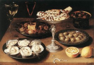 Osias Beert, Stilleven met oesters, 1610