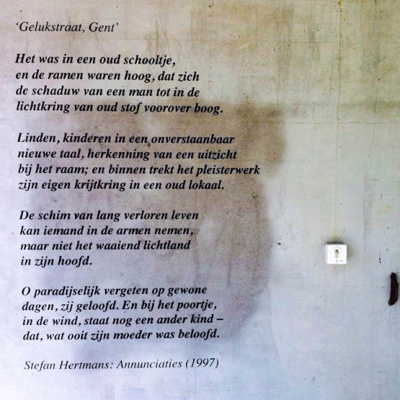 Stefan Hertmans, 'Gelukstraat, Gent', Sint Pietersnieuwstraat, Gent