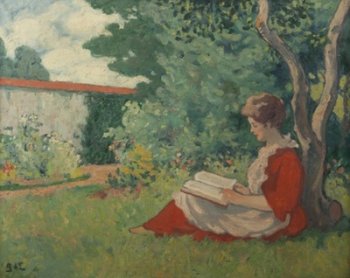 Jaar van het boek, Femme lisant dans le jardin, Georges d'Espagnat