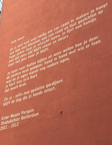 Poëzie, gedicht, Ester Naomi Perquin, Rotterdam, Librijesteeg, Kijk maar