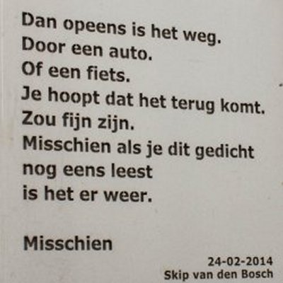 Poëzie, gedicht, Skip van den Bosch, Utrecht
