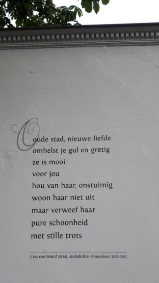 Gedicht van Cees van Weerd, gevonden in Amersfoort