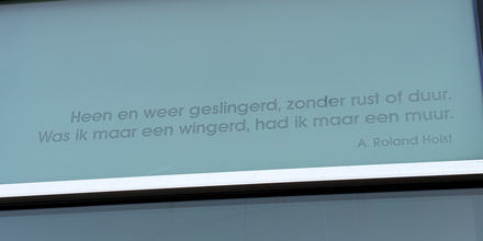 In gevaar, gedicht van Adriaan Roland Holst, gevonden in Vlissingen