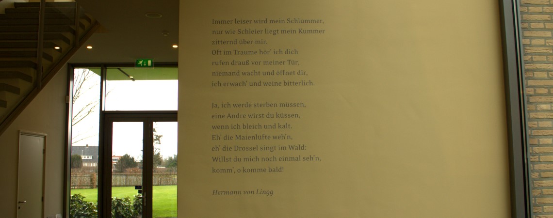 Poëzie, gedicht, Hermann Lingg, Wageningen