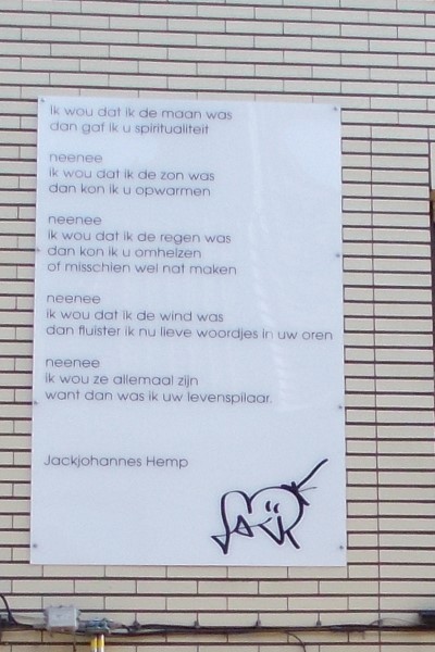 Gedicht van Jackjohannes Hemp, gevonden in Gent