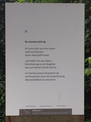 Du nimmst nich ab, gedicht van Bianca Boer, gevonden in Kranenburg