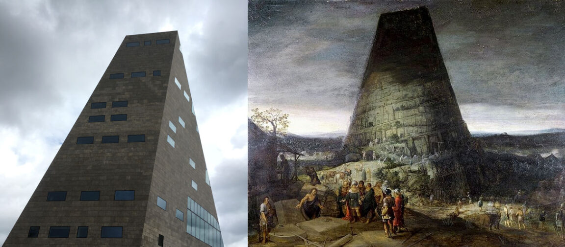 Forum Groningen van NL Architects heeft veel weg van de Toren van Babel zoals Adriaen van Stambemt die ooit schilderde.