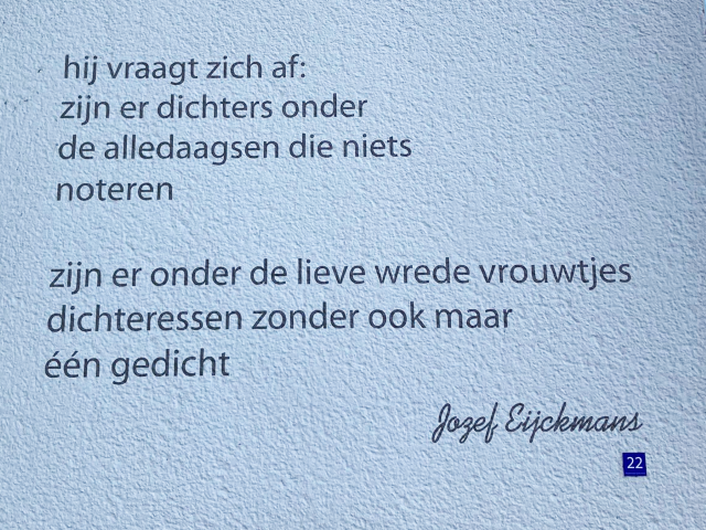 Gedicht van Jozef Eijckmans, gevonden in Gorinchem