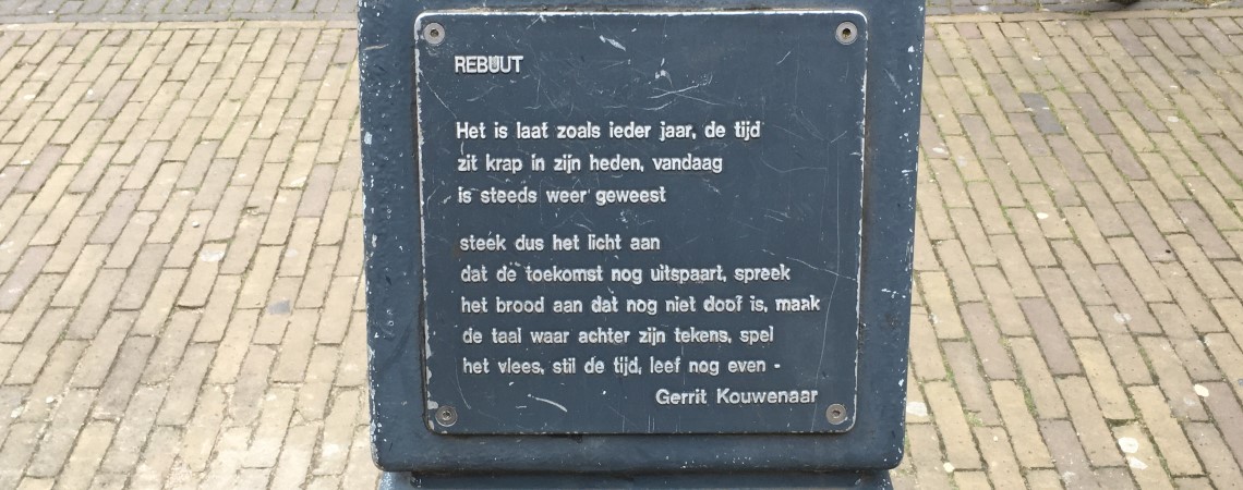 Poëzie, straatpoëzie, gedicht, Gerrit Kouwenaar, Doetinchem