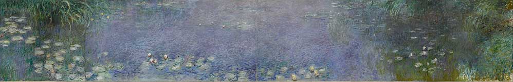 Waterlelies geschilderd door Claude Monet