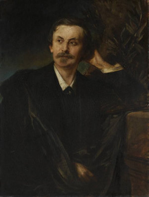 Portret van Adolf Friedrich von Schack door Franz von Lenbach