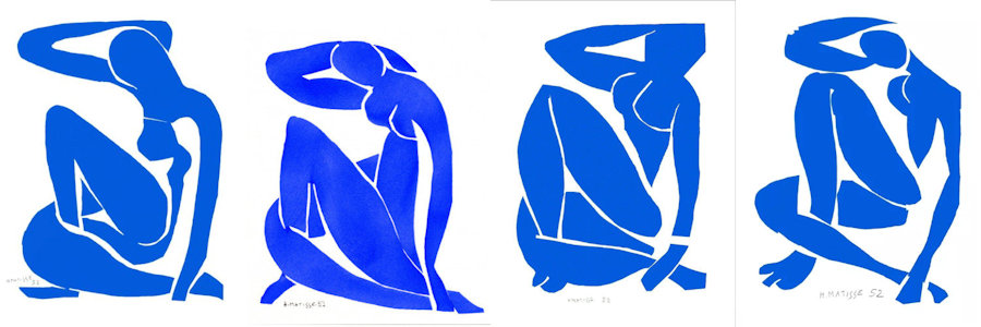 Serie Nu bleu I - IV van Henri Matisse
