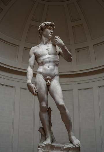 David van Michelangelo stond model voor een reclameschildering in Nevers