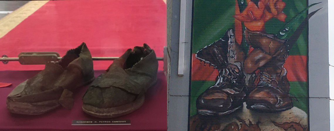 Dwarskijken, schoenen, Petrus Canisius, Nijmegen, Waalpaintings