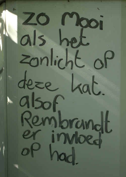 Anoniem gedicht, gevonden in Nijmegen