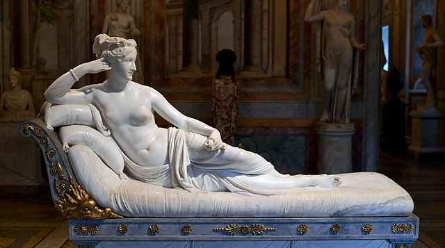 Paolina Borghese, Antonio Canova, odalisk, muurmuseum