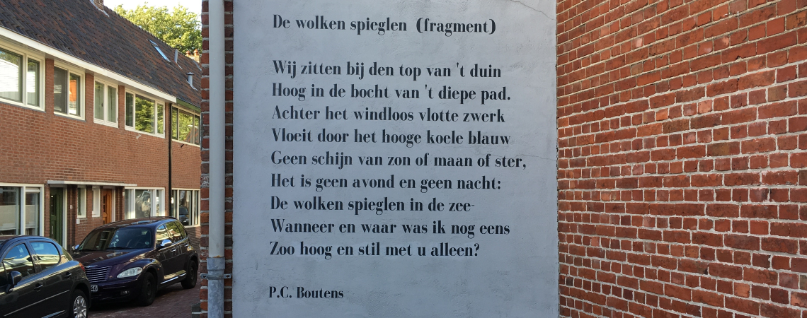 Poëzie, straatpoëzie, gedicht, muurgedicht, P.C. Boutens, Middelburg