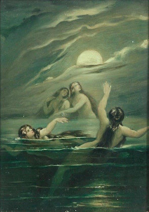 Moritz von Schwind, Nereids worshipping the moon