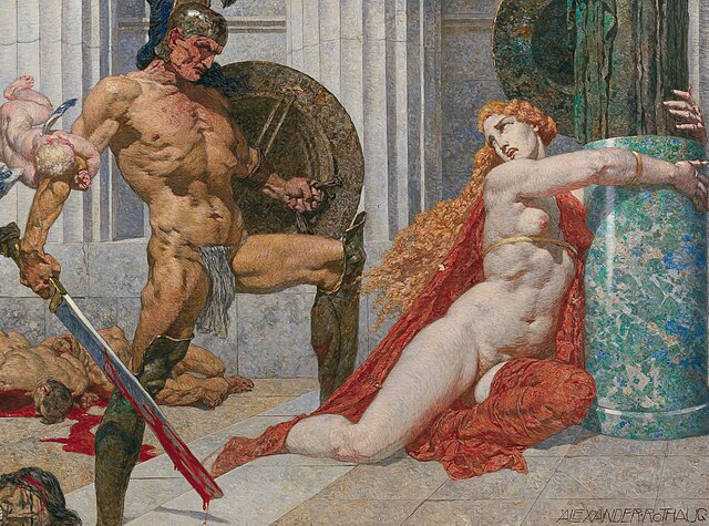 Alexander Rothaug, Menelaus findet bei der Zerstörung von Troja die Helena wieder