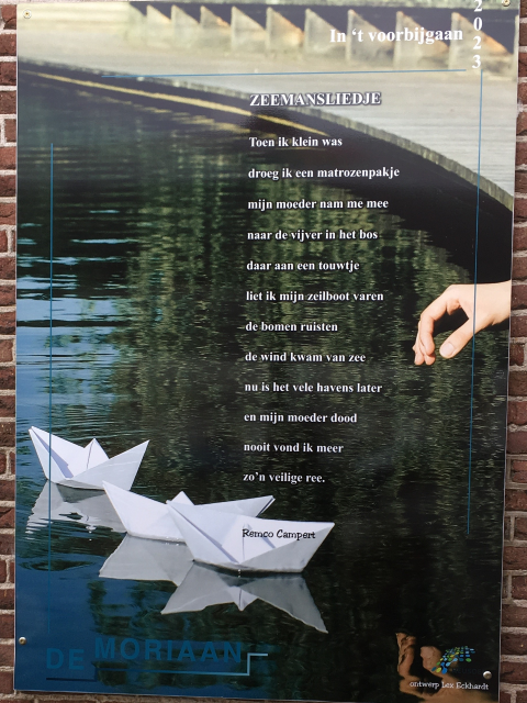 Zeemansliedje, gedicht van Remco Campert, gevonden in Heusden 