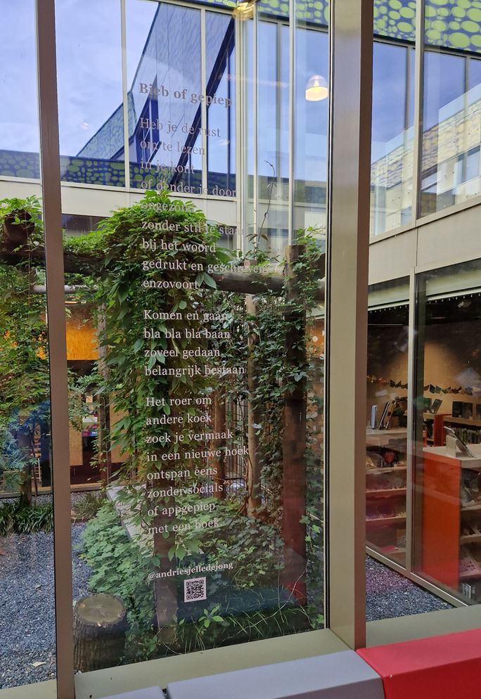 Bieb op gepiep, gedicht van Andries Jelle de Jong, gevonden op praktijkschool PRO Drachten