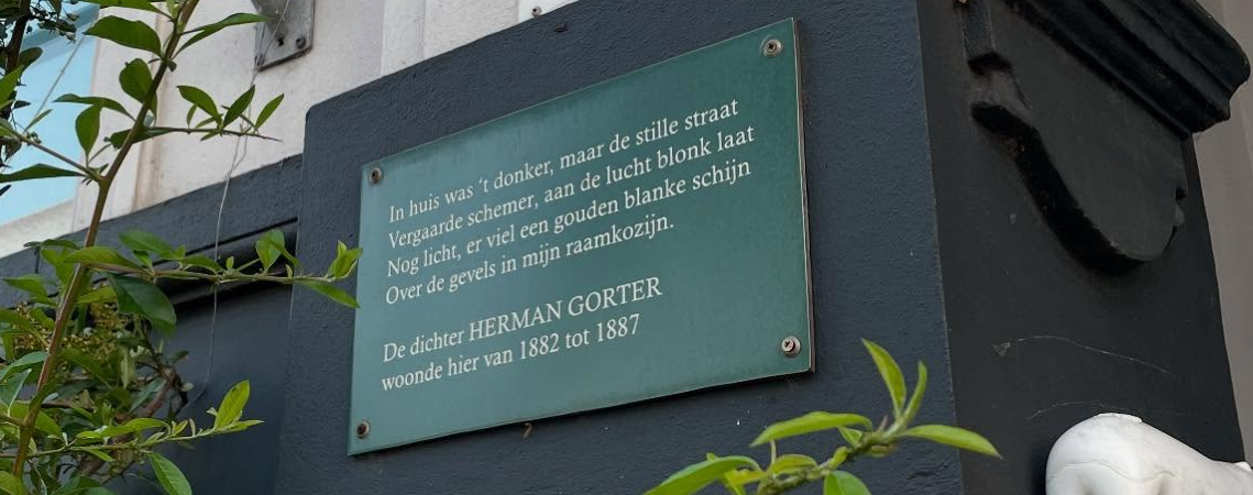 Poëzie, straatpoëzie, gedicht, dichtregels, Herman Gorter, Amsterdam