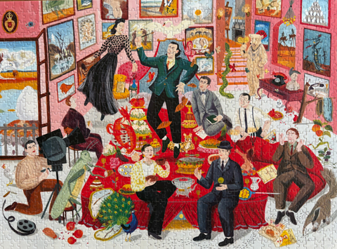 Dinner with Dali, legpuzzel naar een ontwerp van Iratxe López de Munáin.
