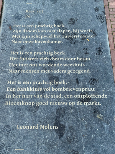 Bres, gedicht van Leonard Nolens, gevonden in Leeuwarden