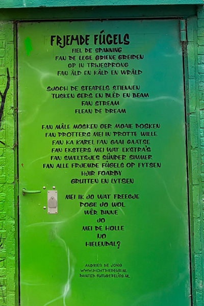 Frjemde fûgels, gedicht van Andries Jelle de Jong