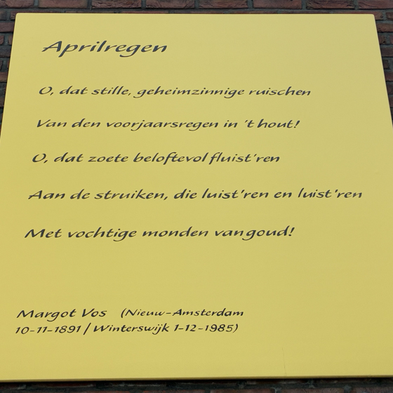 Aprilregen, Margot Vos